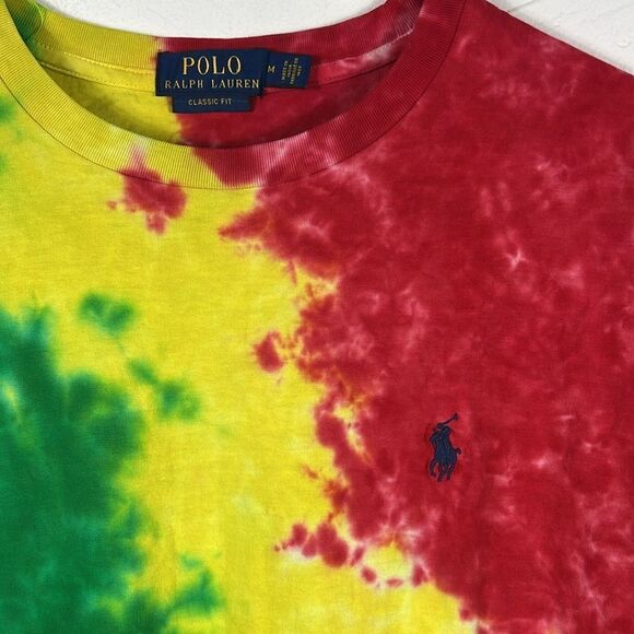 🔥🔥 POLO RALPH LAUREN Tie-Dye Designer Streetwear Tee Size Medium - PERFECT! - Picture 3 of 7